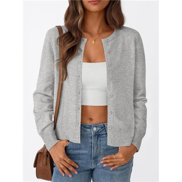 Womens Cardigan Sweater - Picture 2 of 6